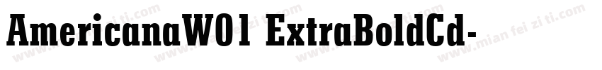 AmericanaW01 ExtraBoldCd字体转换